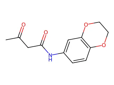 N-(2,3-dihydro-1,4-benzodioxin-6-yl)-3-oxobutanamide structure