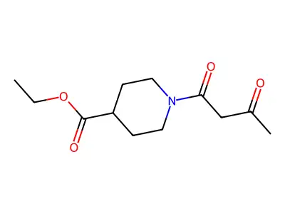 Ethyl 1-(3-oxobutanoyl)piperidine-4-carboxylate structure