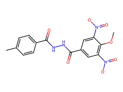 3,5-dinitro-4-methoxy-N'-(4-methylbenzoyl)benzohydrazide structure