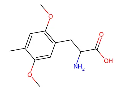 2,5-Dimethoxy-4-methylphenylalanine structure
