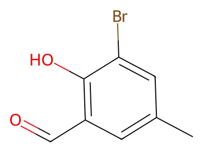 3-Bromo-2-hydroxy-5-methylbenzaldehyde structure