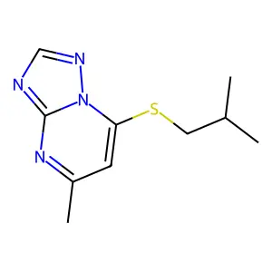 Isobutyl 5-methyl[1,2,4]triazolo[1,5-a]pyrimidin-7-yl sulfide structure