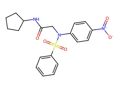 N-cyclopentyl-2-[4-nitro(phenylsulfonyl)anilino]acetamide structure