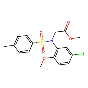 Methyl N-(5-chloro-2-methoxyphenyl)-N-[(4-methylphenyl)sulfonyl]glycinate structure