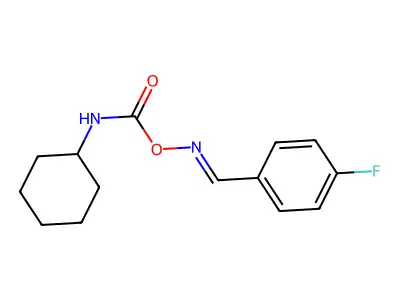 1-[({[(Cyclohexylamino)carbonyl]oxy}imino)methyl]-4-fluorobenzene structure