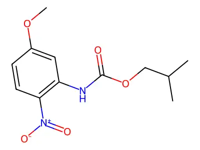 Isobutyl (5-methoxy-2-nitrophenyl)carbamate structure