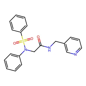2-[phenyl(phenylsulfonyl)amino]-N-(3-pyridylmethyl)acetamide structure