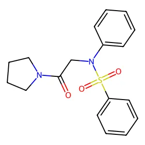 N-[2-oxo-2-(pyrrolidin-1-yl)ethyl]-N-phenylbenzenesulfonamide structure