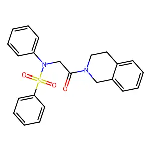 N-[2-(3,4-dihydro-1H-isoquinolin-2-yl)-2-oxoethyl]-N-phenylbenzenesulfonamide structure