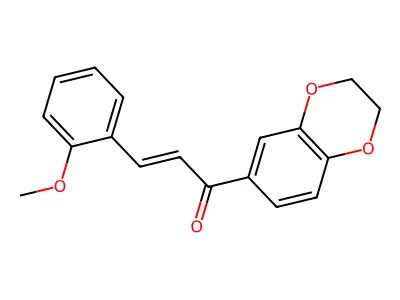 1-(2,3-Dihydro-1,4-benzodioxin-6-yl)-3-(2-methoxyphenyl)prop-2-en-1-one structure