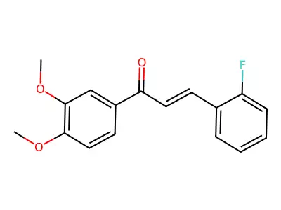 1-(3,4-Dimethoxyphenyl)-3-(2-fluorophenyl)prop-2-en-1-one structure