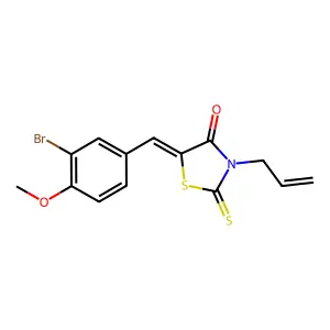 5-((3-BROMO-4-METHOXYPHENYL)METHYLENE)-3-PROP-2-ENYL-2-THIOXO-1,3-THIAZOLIDIN-4-ONE structure