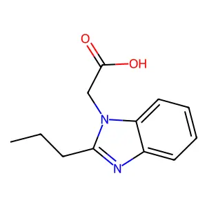 (2-丙基-1H-苯并咪唑-1-基)乙酸 structure
