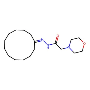 N-(cyclododecylideneamino)-2-morpholin-4-ylacetamide structure