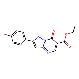 Ethyl 7-hydroxy-2-(4-iodophenyl)pyrazolo[1,5-a]pyrimidine-6-carboxylate structure