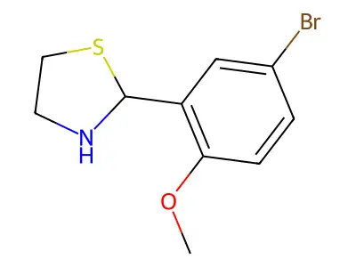 2-(5-Bromo-2-methoxyphenyl)-1,3-thiazolidine structure