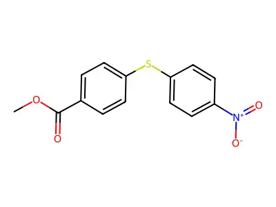 Benzoic acid, 4-[(4-nitrophenyl)thio]-, methyl ester structure