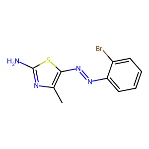 2-bromo-N-[(2-imino-4-methyl-1,3-thiazol-5-ylidene)amino]aniline structure