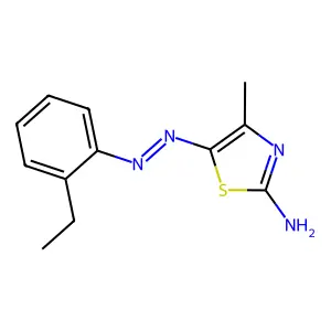 (5E)-5-[2-(2-Ethylphenyl)hydrazinylidene]-4-methyl-1,3-thiazol-2(5H)-imine structure