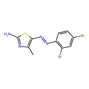 5-[(2,4-Dibromophenyl)diazenyl]-4-methyl-1,3-thiazol-2-amine structure