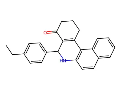 5-(4-ethylphenyl)-2,3,5,6-tetrahydro-1H-benzo[a]phenanthridin-4-one structure