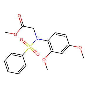 Methyl N-(2,4-dimethoxyphenyl)-N-(phenylsulfonyl)glycinate structure