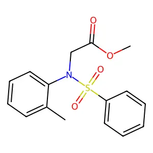 methyl 2-[N-(benzenesulfonyl)-2-methylanilino]acetate structure