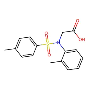 N-(2-methylphenyl)-N-[(4-methylphenyl)sulfonyl]glycine structure