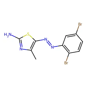 5-[(2,5-Dibromophenyl)diazenyl]-4-methyl-1,3-thiazol-2-amine structure