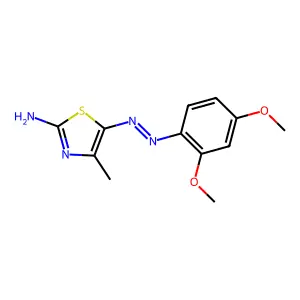 (5Z)-5-[2-(2,4-Dimethoxyphenyl)hydrazinylidene]-4-methyl-1,3-thiazol-2(5H)-imine structure