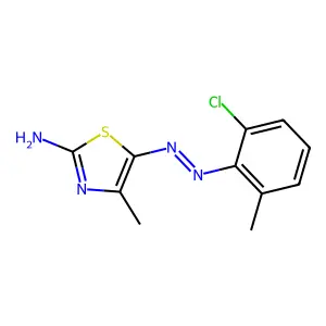 5-[(2-Chloro-6-methylphenyl)diazenyl]-4-methyl-1,3-thiazol-2-amine structure