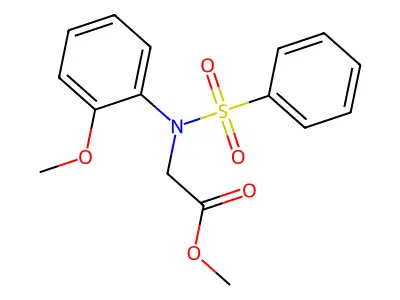 methyl N-(2-methoxyphenyl)-N-(phenylsulfonyl)glycinate structure