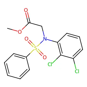 Methyl N-(2,3-dichlorophenyl)-N-(phenylsulfonyl)glycinate structure