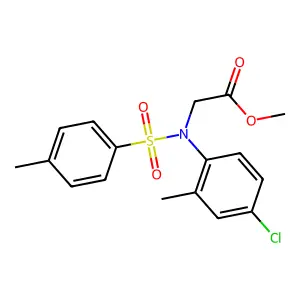 Methyl N-(4-chloro-2-methylphenyl)-N-[(4-methylphenyl)sulfonyl]glycinate structure