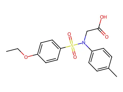 N-[(4-ethoxyphenyl)sulfonyl]-N-(4-methylphenyl)glycine structure