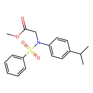 Methyl N-(4-isopropylphenyl)-N-(phenylsulfonyl)glycinate structure