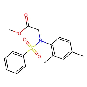 Methyl N-(2,4-dimethylphenyl)-N-(phenylsulfonyl)glycinate structure