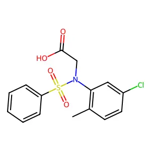 N-(5-chloro-2-methylphenyl)-N-(phenylsulfonyl)glycine structure