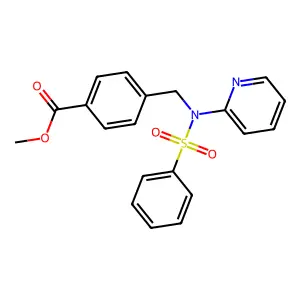 Methyl 4-{[(phenylsulfonyl)(2-pyridinyl)amino]methyl}benzoate structure