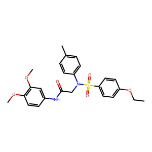 N-(3,4-dimethoxyphenyl)-2-(N-(4-ethoxyphenyl)sulfonyl-4-methylanilino)acetamide structure