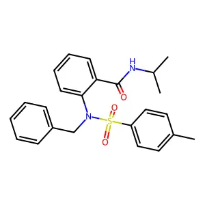 2-[benzyl-(4-methylphenyl)sulfonylamino]-N-propan-2-ylbenzamide structure