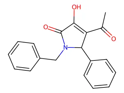 4-acetyl-1-benzyl-3-hydroxy-5-phenyl-1,5-dihydro-2H-pyrrol-2-one structure