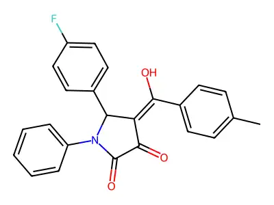 5-(4-fluorophenyl)-3-hydroxy-4-(4-methylbenzoyl)-1-phenyl-1,5-dihydro-2H-pyrrol-2-one structure
