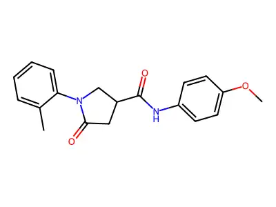 N-(4-methoxyphenyl)-1-(2-methylphenyl)-5-oxopyrrolidine-3-carboxamide structure