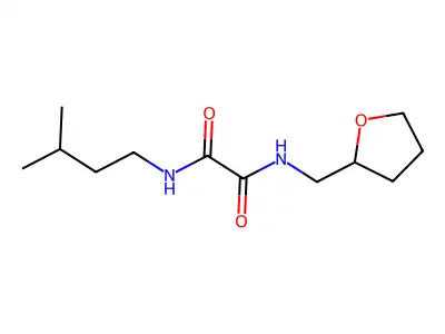 N-(3-methylbutyl)-N'-(oxolan-2-ylmethyl)oxamide structure