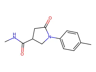 N-methyl-1-(4-methylphenyl)-5-oxopyrrolidine-3-carboxamide structure