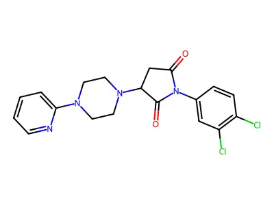 1-(3,4-Dichlorophenyl)-3-(4-pyridin-2-ylpiperazin-1-yl)pyrrolidine-2,5-dione structure