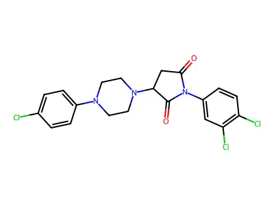 3-[4-(4-Chlorophenyl)piperazin-1-yl]-1-(3,4-dichlorophenyl)pyrrolidine-2,5-dione structure