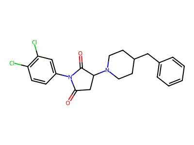 3-(4-Benzylpiperidin-1-yl)-1-(3,4-dichlorophenyl)pyrrolidine-2,5-dione structure