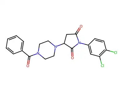 3-(4-Benzoylpiperazin-1-yl)-1-(3,4-dichlorophenyl)pyrrolidine-2,5-dione structure